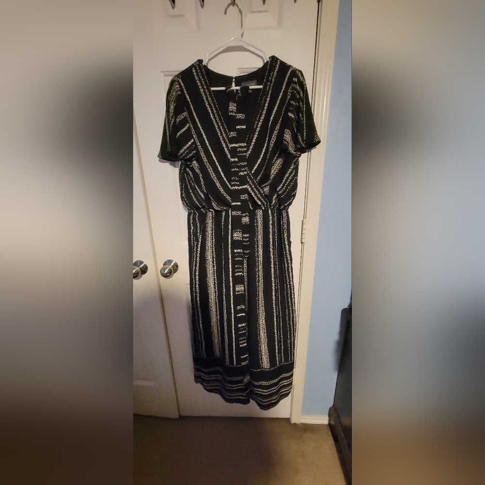 Stiped Balck & White Jumpsuit - image 2